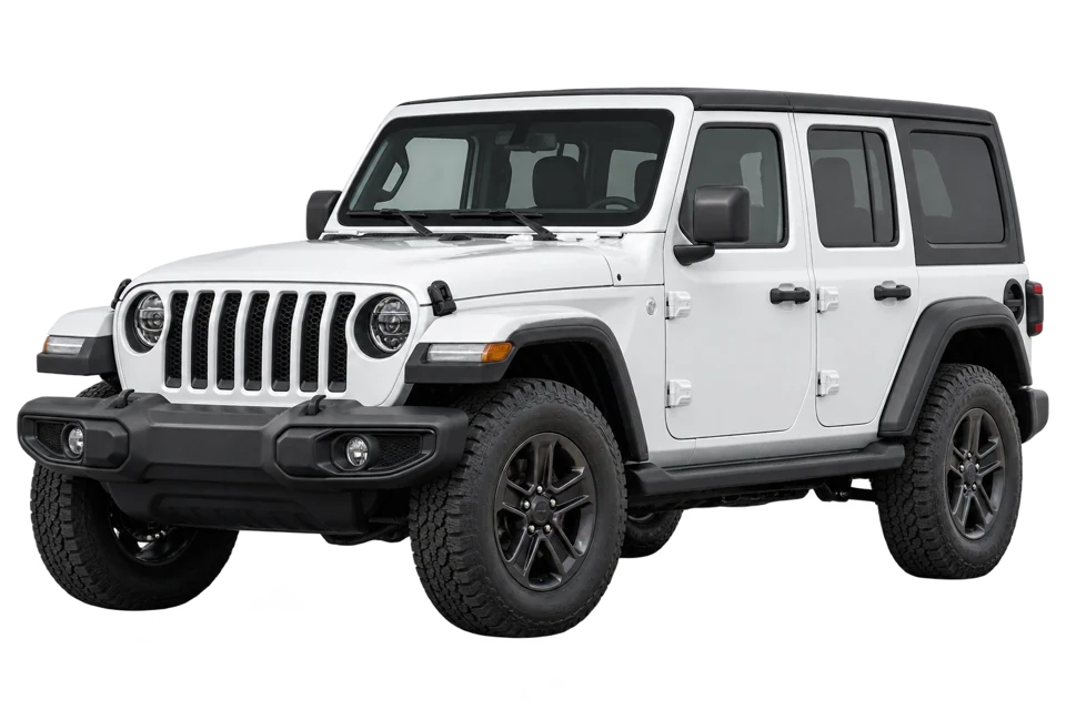 Jeep Wrangler: vehículo blanco de referencia